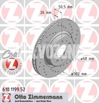 Front brake disc (302mm) P80 C70/S70/V70(XC) perforated