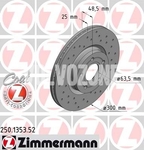 Front brake disc (300mm) P1 V40 II(XC) perforated