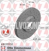 Front brake disc (328mm) P3 (-2015) XC60 ribbed around the center, perforated