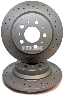 Rear brake disc (288mm) P2 S60/S80/V70 II/XC70 II perforated