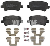 Rear brake pads (electric parking brake)(ventilated disc) P3 S60 II(XC)/V60(XC) XC60 S80 II/V70 III/XC70 III