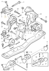 Engine mounting right S40/V40 1.8/2.0(T)/T4 gearbox M56 & automatic gearbox