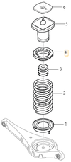 Rear spring mount spacer upper P3 S60 II(XC)/V60(XC)/XC60 S80 II/V70 III/XC70 III (OEM)