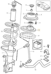 Front spring seat S40/V40 (-1999) (OEM)