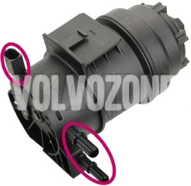Fuel filter with heating 2.0D, 2.0 D2/D3/D4/D5, 2.4D/D5 4-5 valec P3 (Variant code C101) (OEM)