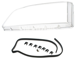 Headlight lens left P80 C70 (2003-) clear glass (OEM)