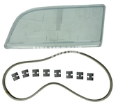 Headlight lens left S40/V40 knurled glass