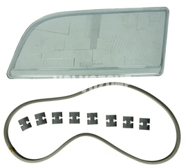 Headlight lens left S40/V40 knurled glass