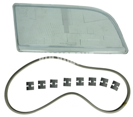 Headlight lens right S40/V40 knurled glass