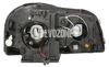 Headlight left P2 XC90 H7+H7 without leveling motor (orange indicator - old type)