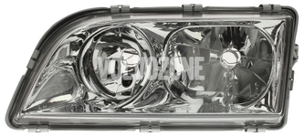 Headlight left dual S40/V40 (1999-) chrome 4 PIN