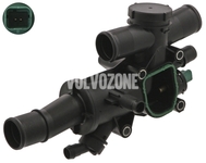Engine coolant thermostat with temperature sensor 2.0D P1 P3