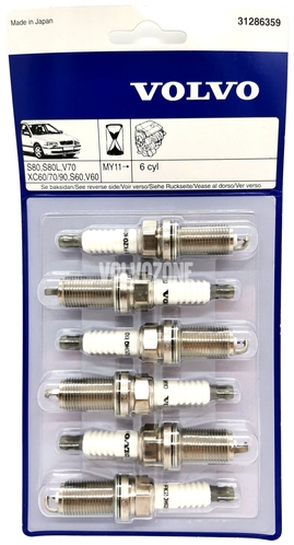 Spark plugs 3.2 P2 XC90, 3.2/T6 P3 S60 II/V60/XC60 S80 II/V70 III/XC70 III (new type) (OEM)