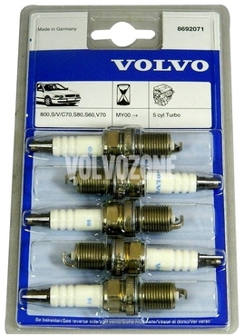 Spark plugs 5 cylinder turbo engines P80, P2 5 cylinder turbo engines except 2.0T(2005-)/2.4 T5/2.5 R (OEM)