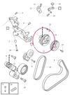 Auxiliary belt guide pulley 5 cylinder engines D3/D4/2.4D/D5, T4/T5 (2013-) P3 (OEM)