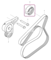 Auxiliary belt guide pulley 1.6 T2/T3/T4 P1 P3