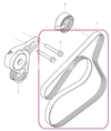 Auxiliary belt 1.6 T2/T3/T4 1555mm P1 V40 II(XC), P3 S60 II/V60 S80 II/V70 III