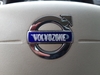 Steering wheel Volvo emblem sticker 46x11 mm (2010-) P1 P3 - measure dimensions, 2 types exist (OEM)