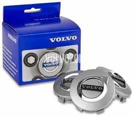 Wheel center cap kit (64mm) silver, chrome (OEM)