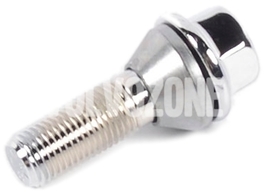 Wheel bolt P2 P3 chromed, with loose conical collar (OEM)