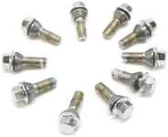 Wheel bolts 10x kit P2 P3 chromed, with loose conical collar