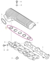 Intake manifold gasket 5 cylinder engines 2.4, 2.0 T4/T5, 2.5T/T5 P1 P3