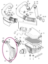 Inletsilencer 5 cylinder engines 2.4 D3/D4/D5 (2010-) P3 with seals (OEM)