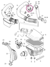 Air intake pipe conecting hose 2.4D/D5 (-2009) P3 (OEM)