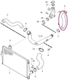 Charge intake hose from turbocharger 2.4D/D5 P2, vehicles without resonator (OEM)