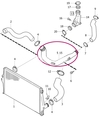 Pipe from turbocharger directing to intercooler 2.4D/D5 P2, vehicles without resonator (OEM)