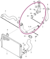 Turbocharger resonator D5 (2006-) P2 complete with pipe, seals and clamps (OEM)