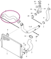 Hose from charger pipe to intercooler 2.4D/D5 (-2006) P2 S60/V70 II/XC70 II, vehicles with resonator (OEM)