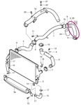 Hose from turbocharger to pipe directing to intercooler 2.3 T5 P2/P80 (1999-)