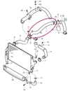 Pipe from turbocharger directing to intercooler 2.0T (-2004)/2.3 T5/2.4T P2 (OEM)