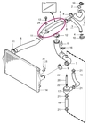 Pipe from turbocharger directing to intercooler T6 P2 S80 automatic gearbox (OEM)