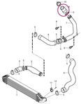 Charge intake hose from turbocharger 2.4D/D5 (-2010) P1 C30/C70 II/S40 II/V50