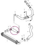 Conecting tube from charger pipe hose directing to intercooler 2.4D/D5 (-2010) P1 C30/C70 II/S40 II/V50