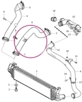Hose from throttle body to intercooler 1.6D P1 without DPF