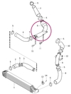 Aluminum pipe from turbocharger to intercooler 5 cylinder engines 2.0 D3/D4 (2011-) P1 (OEM)