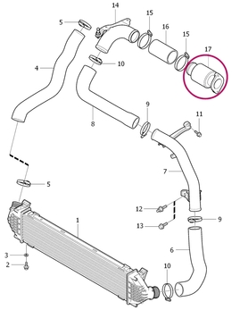 Turbocharger resonator 1.6D2 P1 P3 (OEM)