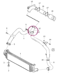 Hose to charge pipe directing to intercooler 1.6D2 P1