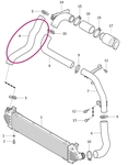 Hose from intercooler to throttle body 1.6D2 P3