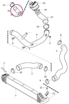 Hose from turbocharger to resonator 2.4D (2010) P3