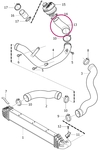 Hose from resonator to pipe directing to intercooler 2.4D (2010) P3