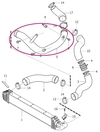 Pipe from turbocharger directing to intercooler 2.4D/D5 (2009-) P1 without AWD (OEM)