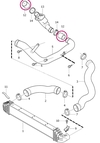 Conecting hose from/to resonator 2.4D/D5 (-2009) P3, 1 piece (OEM)