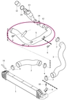 Pipe from turbocharger directing to intercooler 2.4D/D5 (-2009) P3 (OEM)