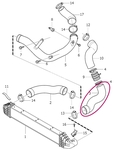 Hose from intercooler to intake 5 cylinder engines 2.4 D/D3/D4/D5 (2010-) P3 S60 II(XC)/V60(XC)/XC60