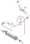 Hose without resonator from turbocharger to intercooler pipe 4 cylinder engines (2014-) 2.0 D3/D4/D5 P3 SPA (OEM)