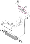Connecting pipe directing from intercooler to intake 4 cylinder engines 2.0 (2014-) P1 P3 SPA without Hybrid/Twin Engine (OEM)